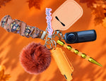Load image into Gallery viewer, Fall Pooh Safety Keychain
