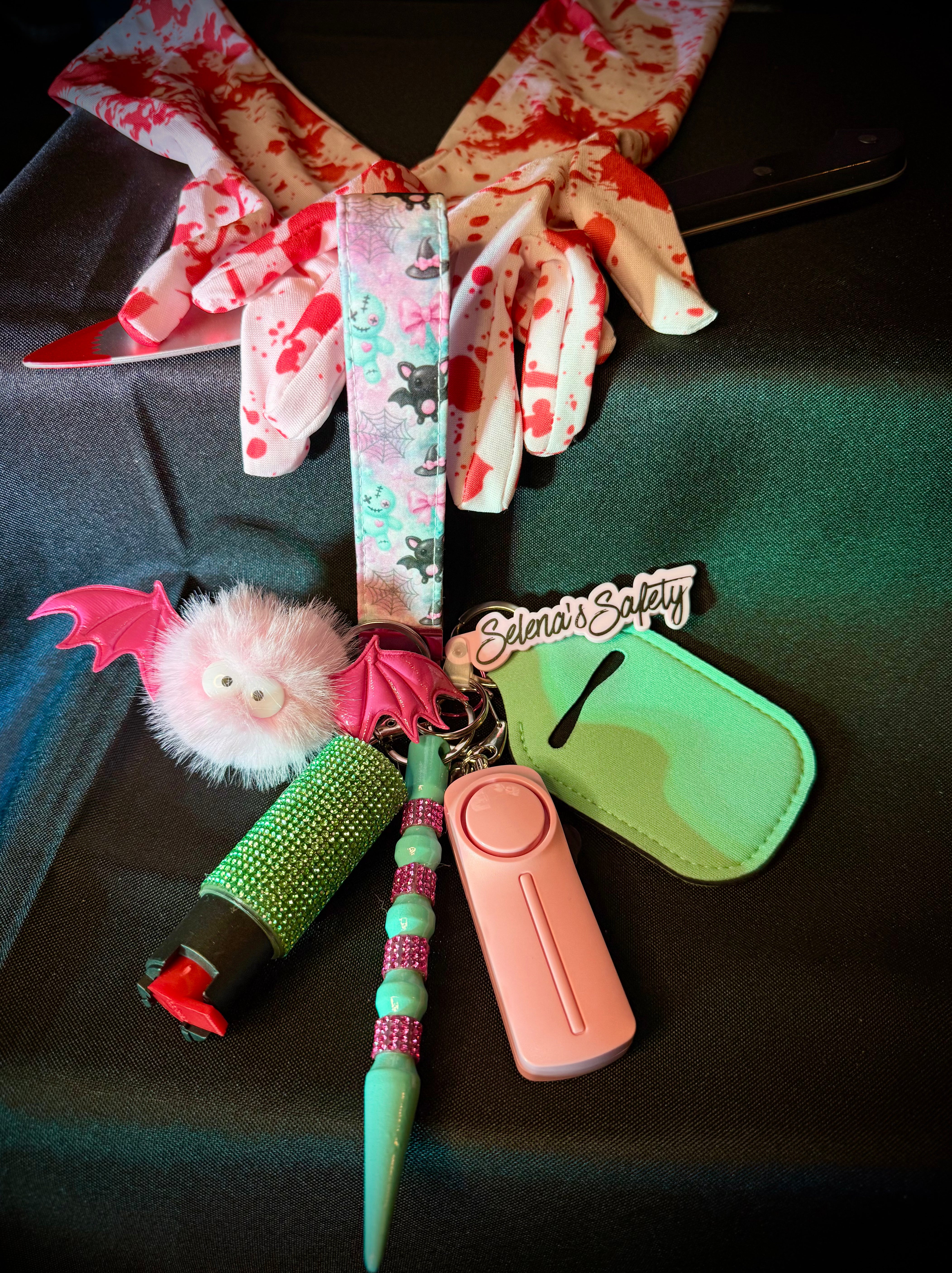 “Coquette Batty” Safety Keychain