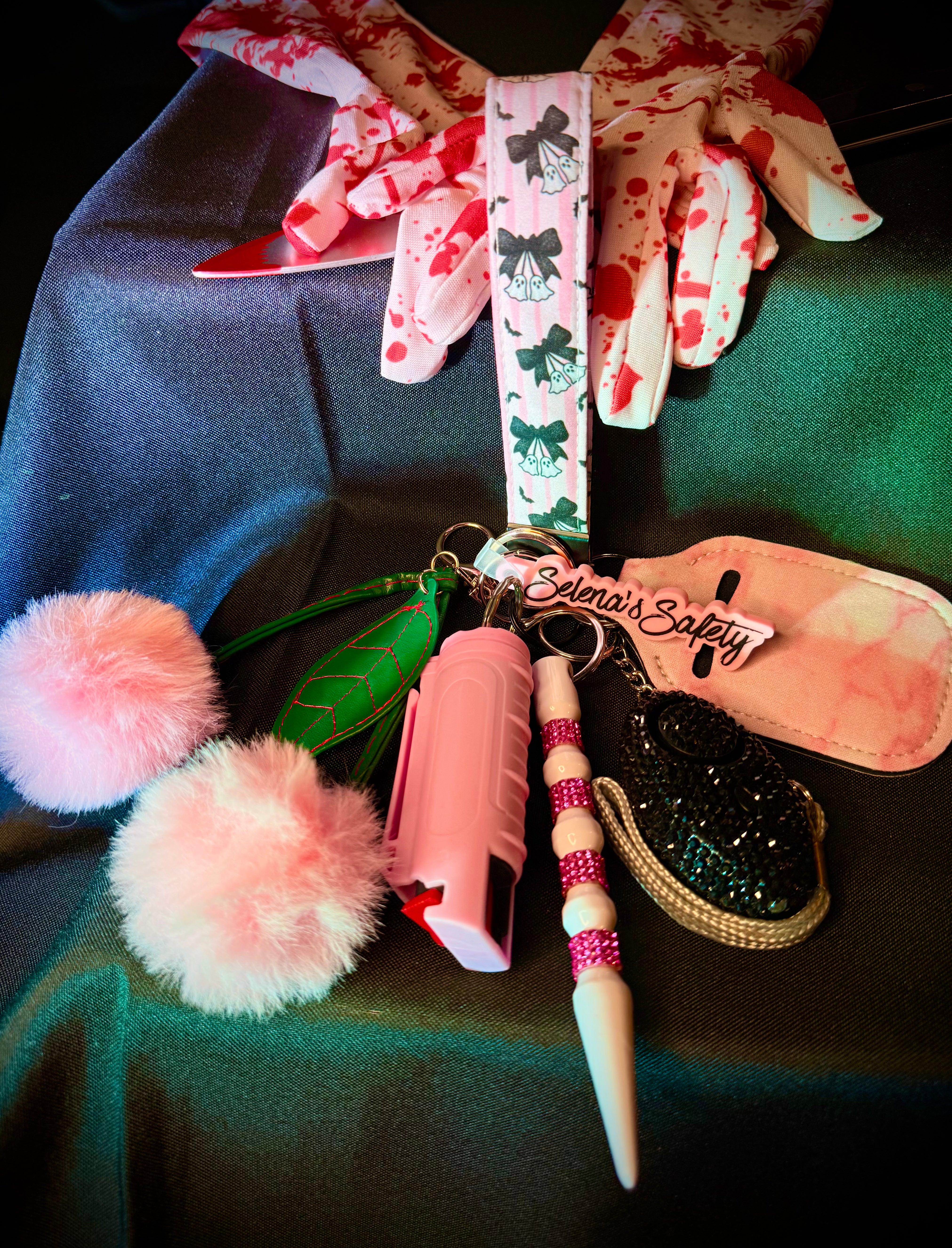 “Scary Cherries” Safety Keychain