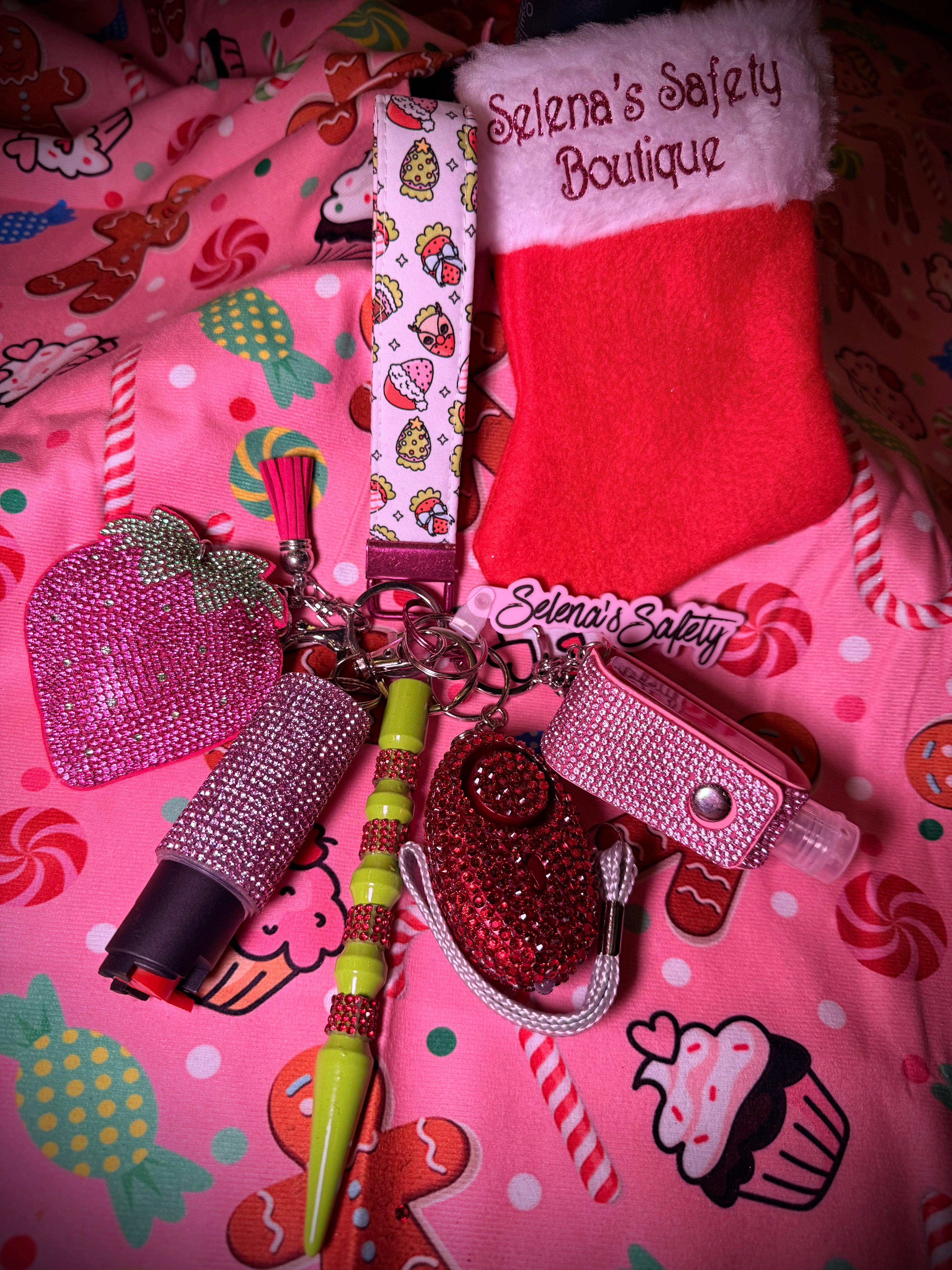 “Berry Merry” Safety Keychain