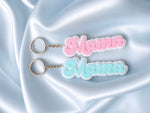 Load image into Gallery viewer, Blue + Pink Mama Keychain Accessory
