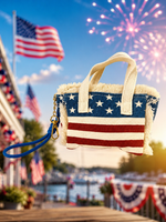 Load image into Gallery viewer, Patriotic Mini Tote Keychains
