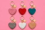 Load image into Gallery viewer, Mini Bling Heart Keychains
