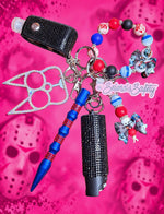 Load image into Gallery viewer, Jason Coquette Bow Safety Keychain
