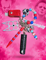Load image into Gallery viewer, Michael x Pennywise Bow Safety Keychain
