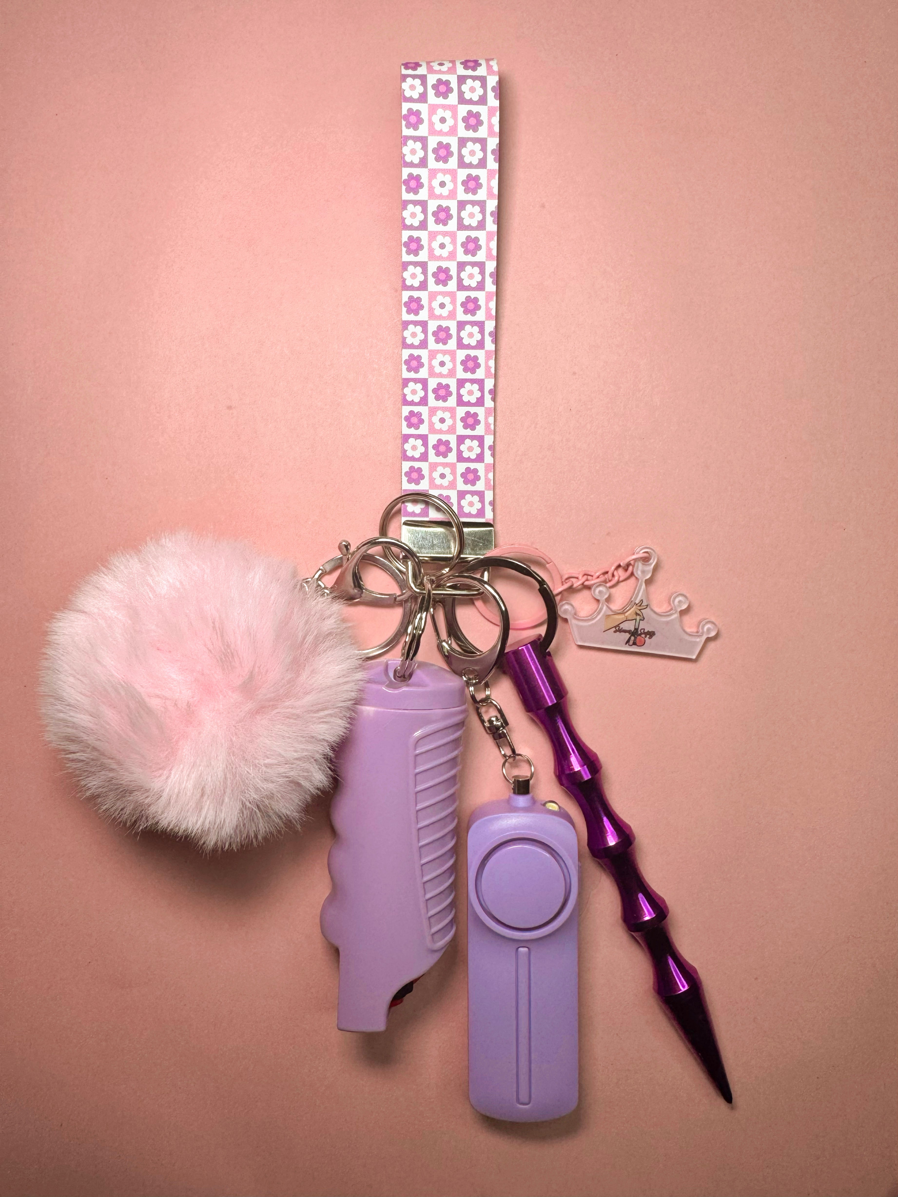 "Flower Power" Safety Keychain