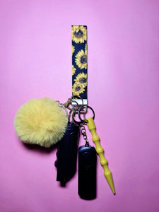 "Sunflower Love" Safety Keychain