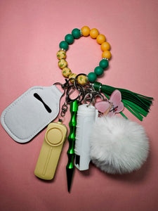 "Ivory Blossoms" Safety Keychain