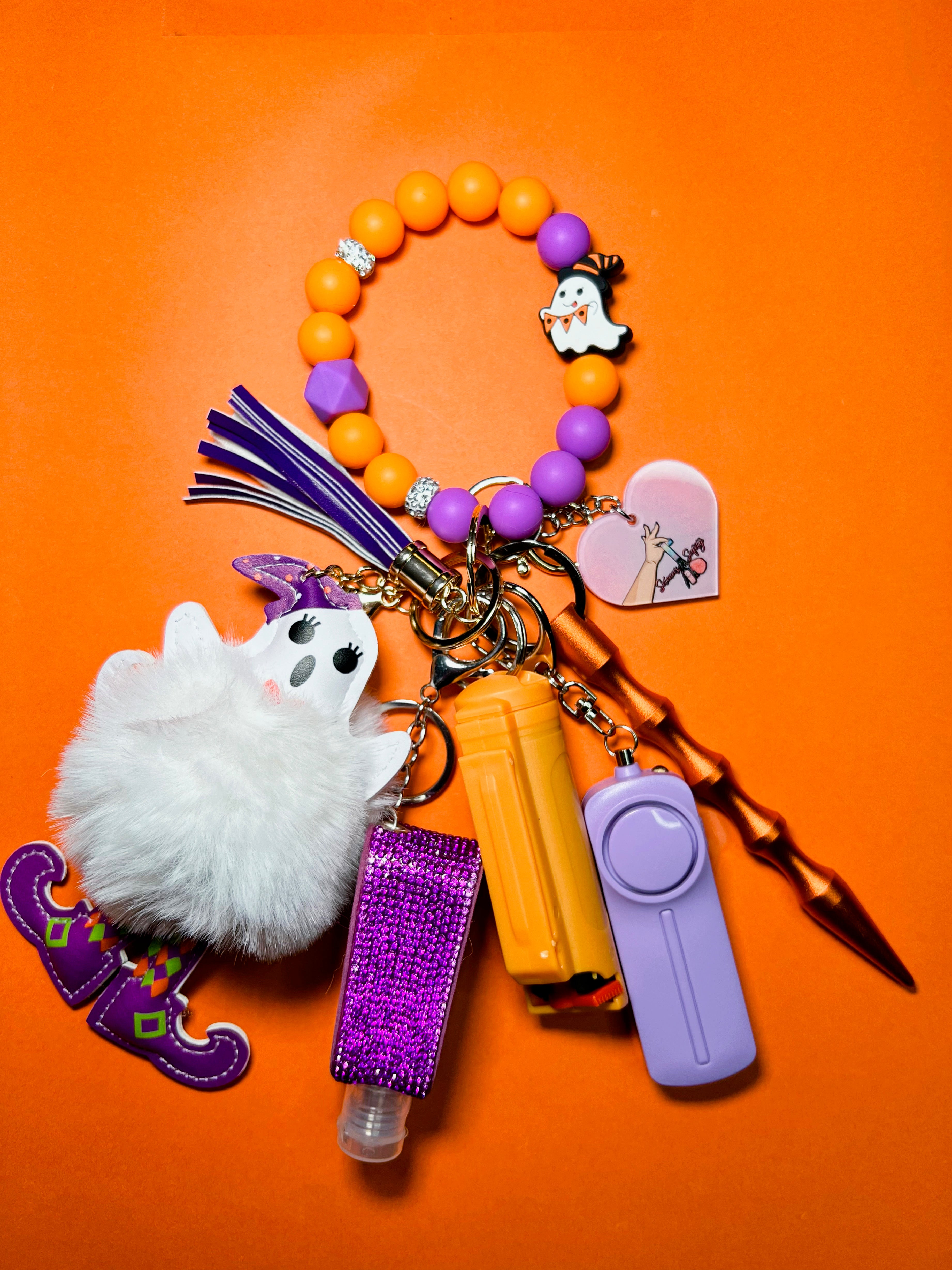 "Boo" Bling Beaded Self-Defense Keychain