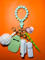 Load image into Gallery viewer, &quot;Casper&quot; Beaded Self-Defense Keychain
