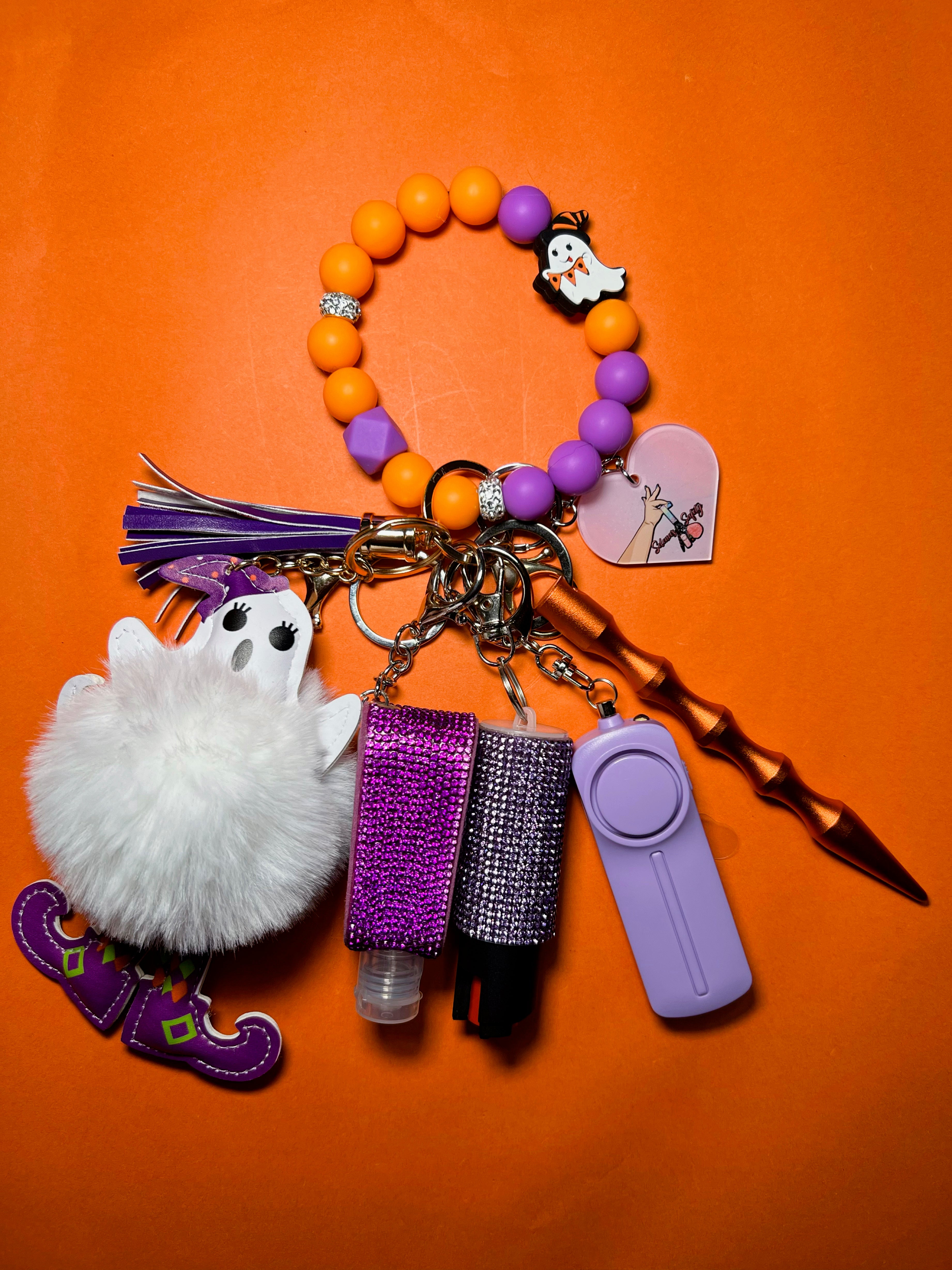 "Boo" Bling Beaded Self-Defense Keychain