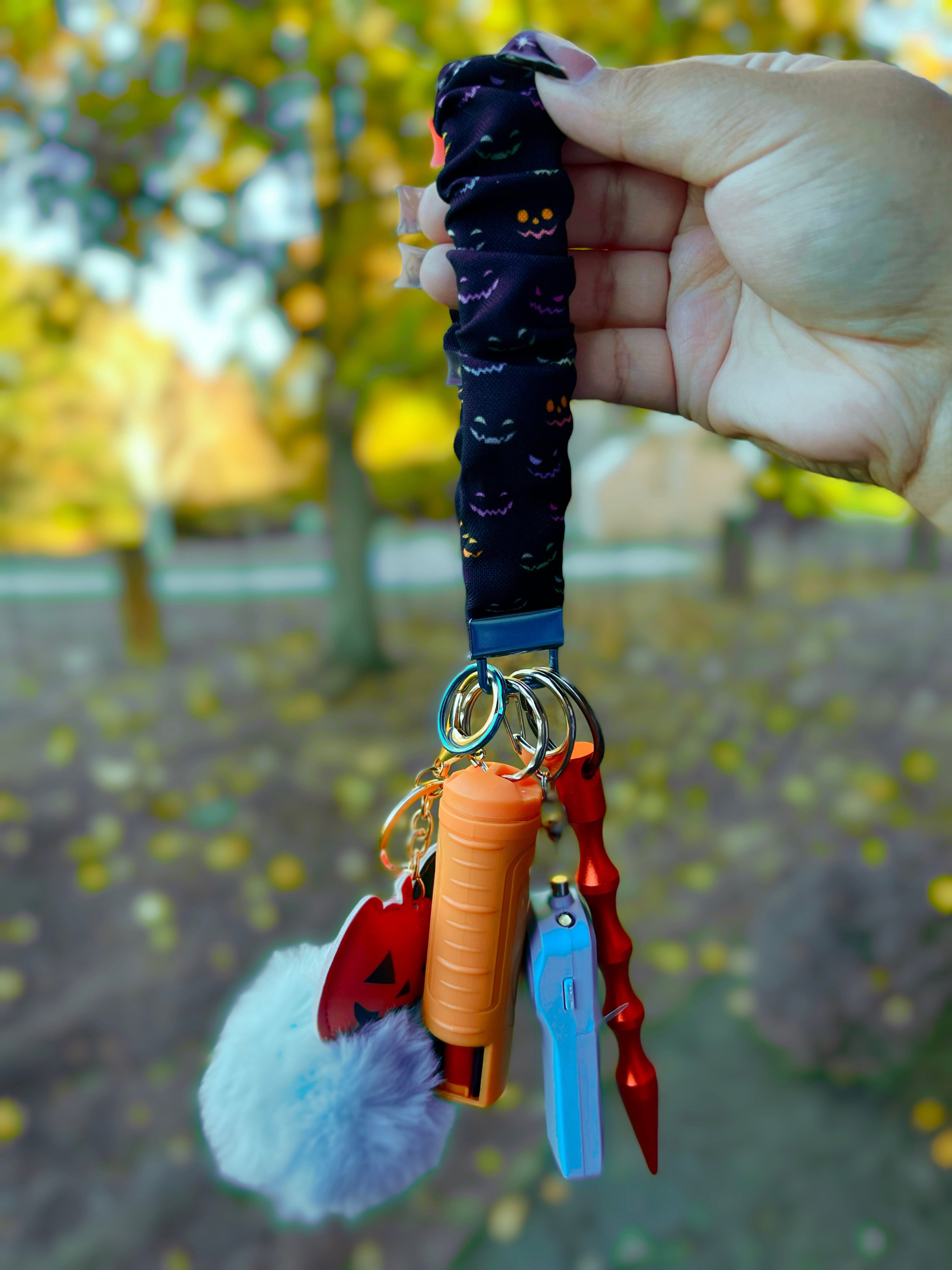 "Peek-A-Boo" Scrunchie Self-Defense Keychain