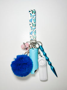 Handmade Blue Butterfly Self-Defense Keychain