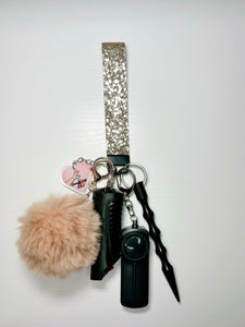 Handmade Cheetah Glam Self-Defense Keychain