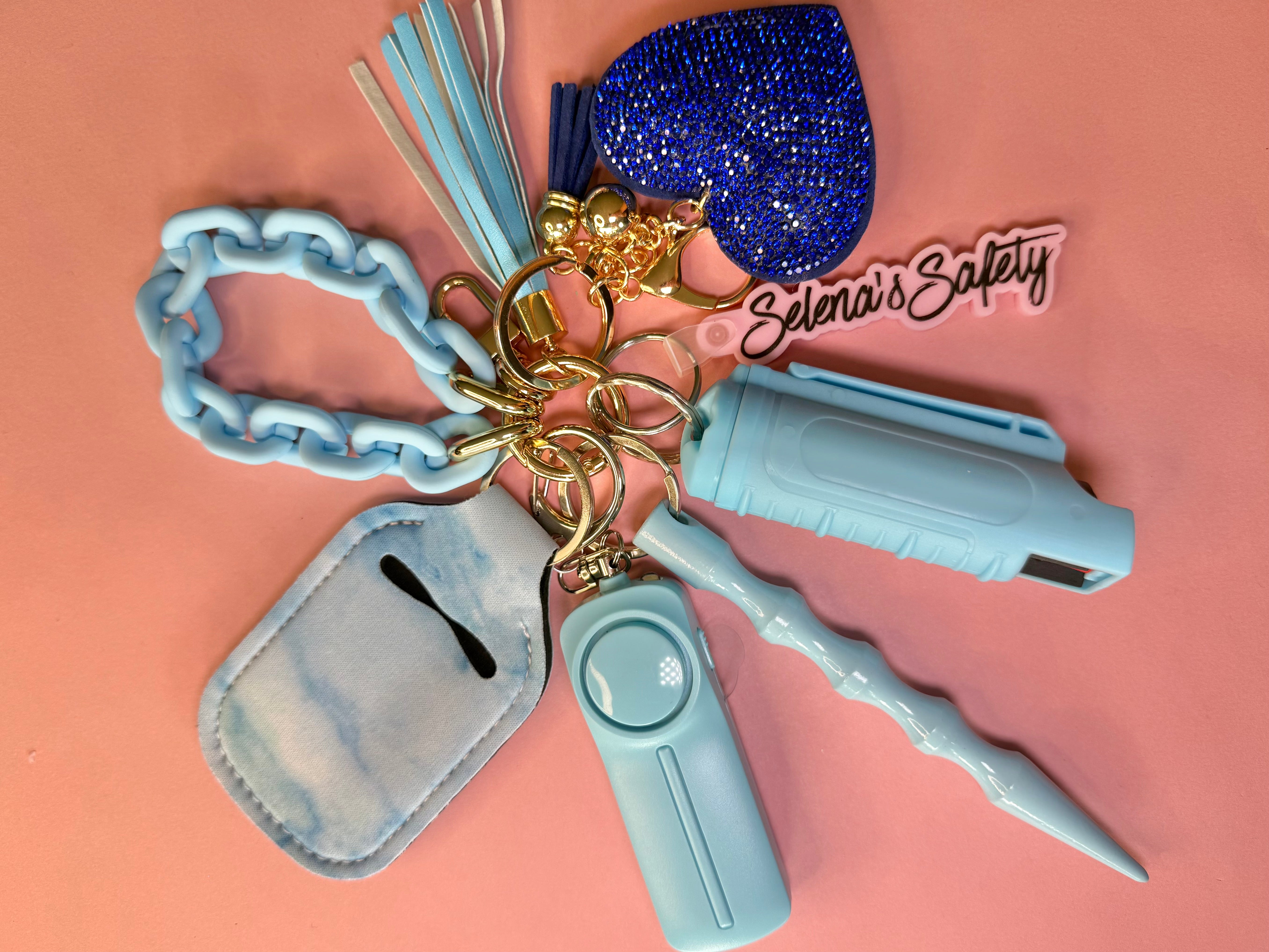 "Blue Raspberry" Safety Keychain