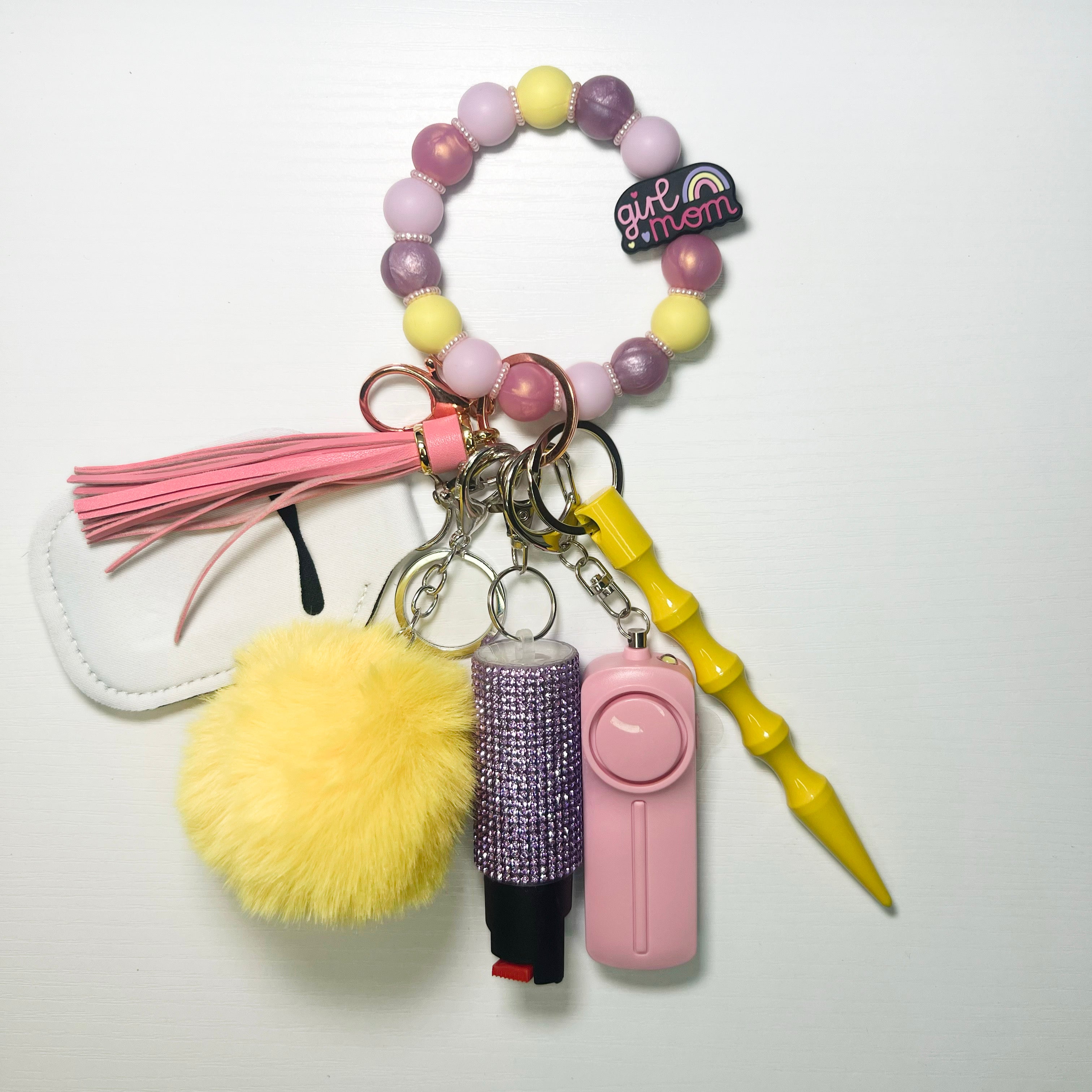 "Mini me" Beaded Self-Defense Keychain