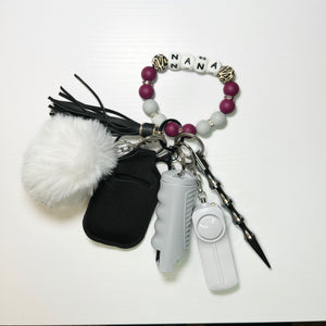 "Nana" Beaded Self-Defense Keychain