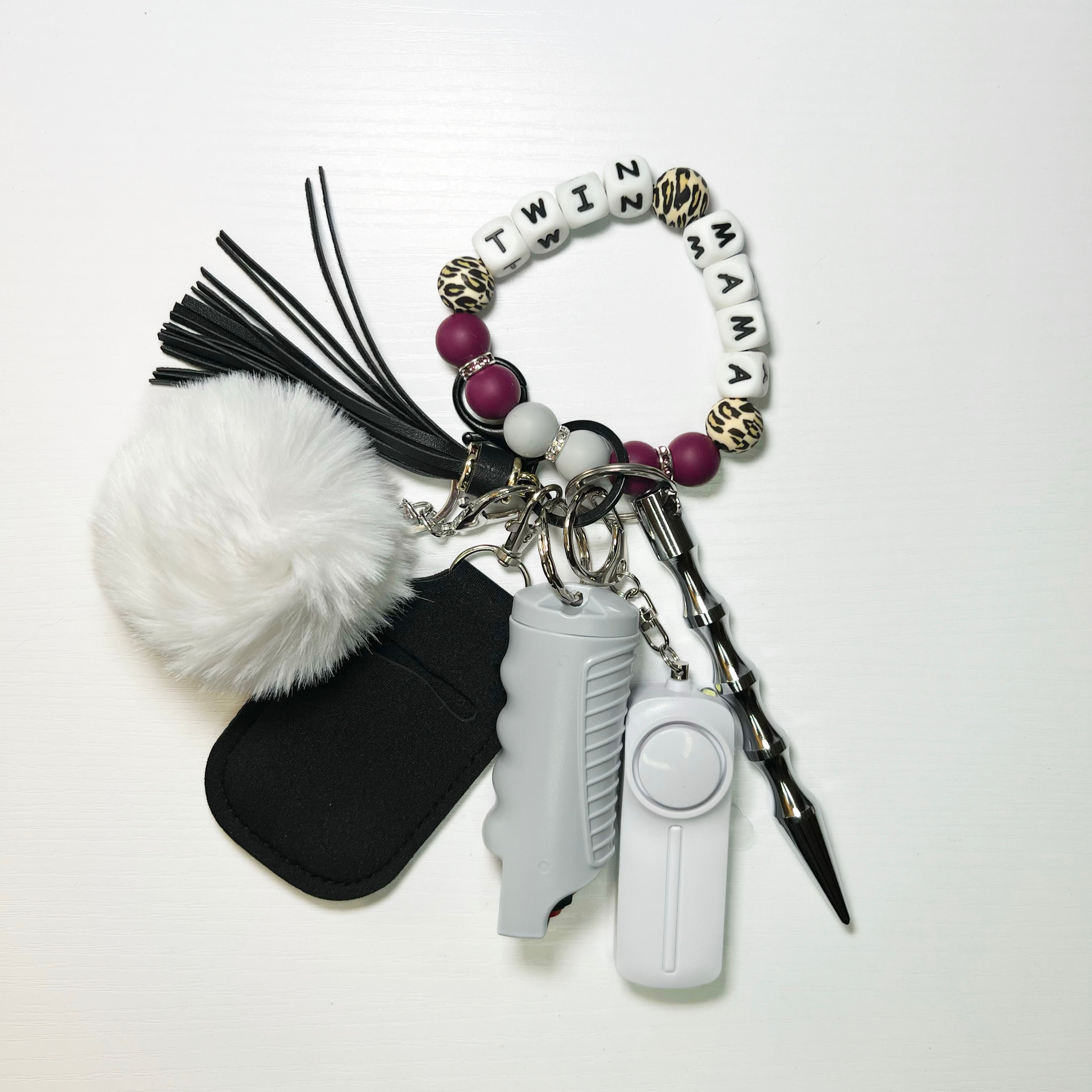 "Twin Mama" Safety Keychain