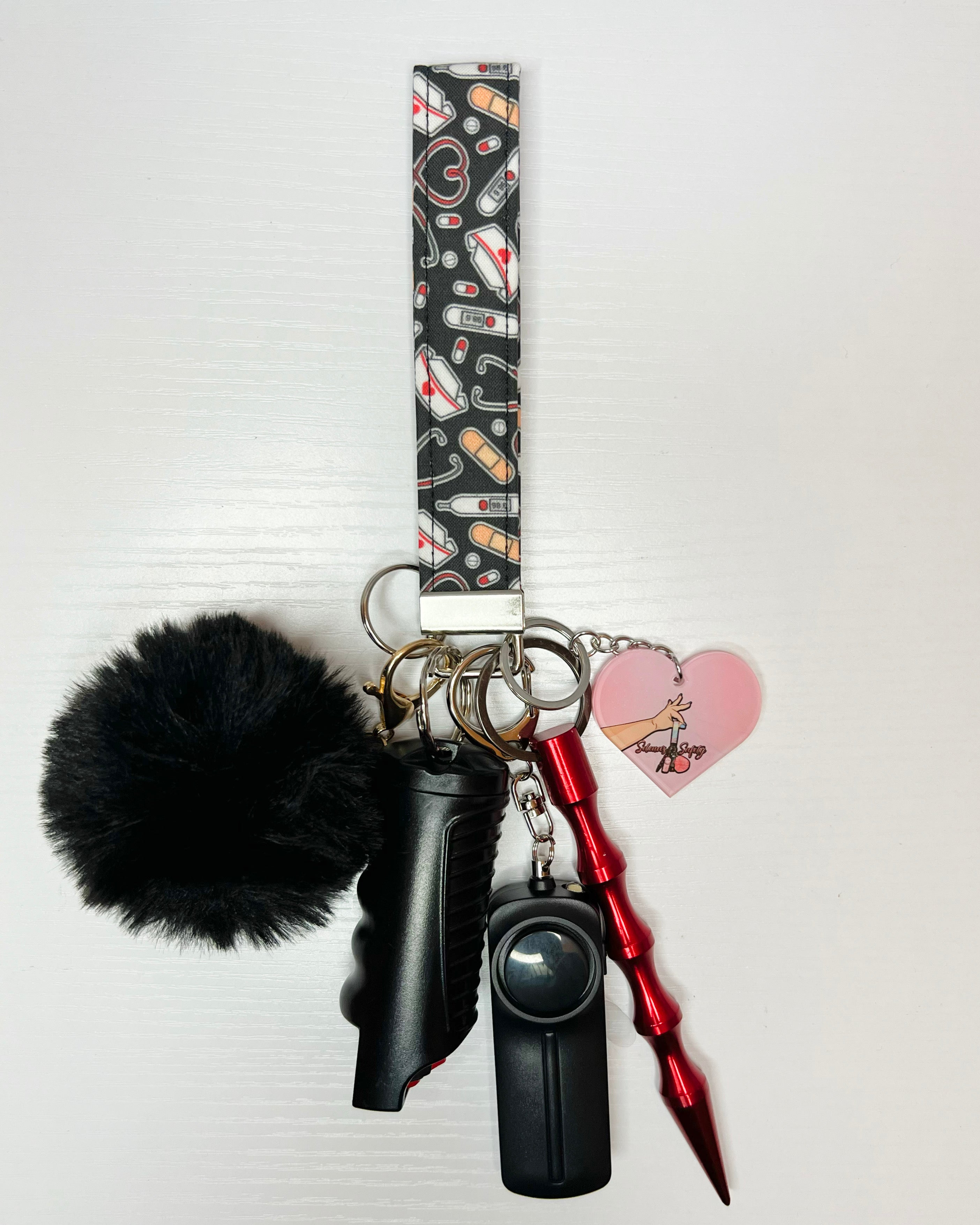 Handmade "Night Time Nurse" Self-Defense Keychain