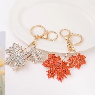 Bling Leaf Keychain